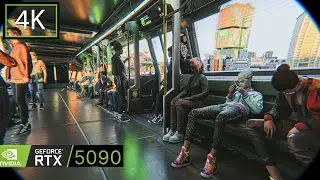 Cyberpunk 2077 Bodycam Photorealistic | Riding the Train Through Night City