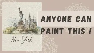 Anyone Can Paint This | Easy Watercolor New Year Postcard
