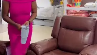 My husband took me shopping for a special pregnancy chair. Which one do you think we picked?
