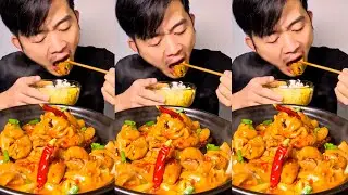 {Mukbang} Eat rice and pork with delicious flavors#mukbang #eat #pork 