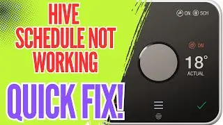 Hive schedule not working - quickly fix using the hive thermostat!