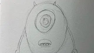 How to draw Mike Wezowski￼