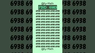 👀👀👀🧠👉👉👉 6983 in 5 seconds? #iq #iqtest #school #shorts #trending