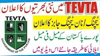 TEVTA Jobs Advertisement 2022 in Punjab | TEVTA Jobs Online Apply Download Job Application Form