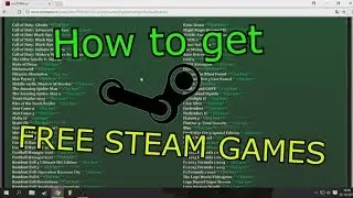 How to get FREE STEAM GAMES *Working 2017*