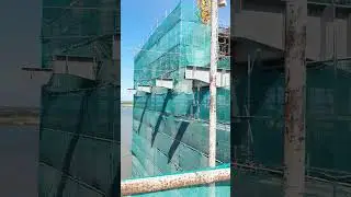 Steel Bridge across two buildings #construction #work #shorts
