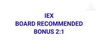 IEX BONUS ANNOUNCED