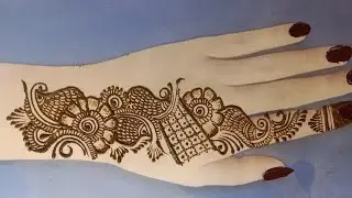 Very easy and simple Arabic mehndi design back hand side#Mehandi ka design#