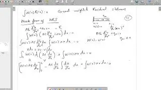 weak form of Weighted residual function