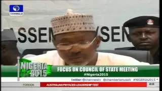 Nigeria 2015 Focuses On The Council Of State Meeting pt 1