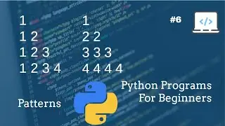 Python Program To Print Numbers In Right Triangle Pattern | Programs For Beginner Practice Hindi