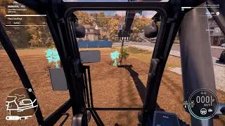 Construction Simulator puiden istutusta ja kuljetusta.