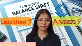 Balance sheet for beginners (full explanation in one short) 