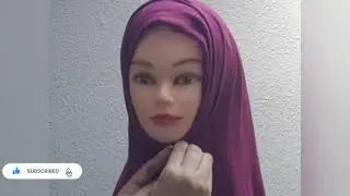 Easy hijab style with border scarf | one side border hijab style |
