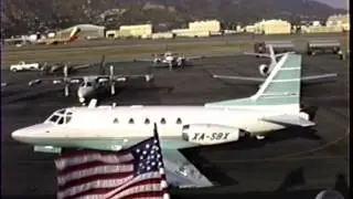 Classic Rockwell Sabreliner 60 Departing BUR