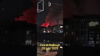 Immense fire breakout at RAJBAGH Srinagar #fireatrajbagh