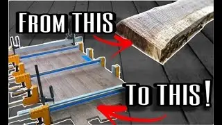 From Rough-sawn lumber -to- panel GLUE-UP!
