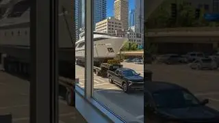 Giant Luxury Yacht Damaged During Transport! 😱 #YachtCrash #TransportFail