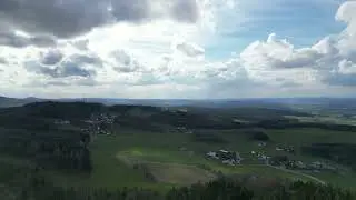 DJI Mini 3 Pro Drone flight through the Rhön and to Ebersburg Castle
