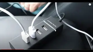 6-Port USB Car Charger - Extends Power to Back Seat
