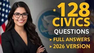 USCIS 128 Civics Questions and SIMPLE Answers | 2026 Civics Test US Naturalization | 2X | #n400