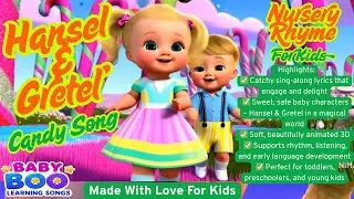 Hansel and Gretel Find a Candy Forest Adventure! | BabyBoo Kids Song