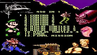NES 450 in 1 Super Gameplay : TOP Nostalgia Video Games
