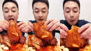 Challenge the big pig head meat #food #Tiktok food tastemaker @Tiktok food