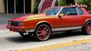 OUTRAGEOUS Orange/Green 80's Monte Carlo on 24