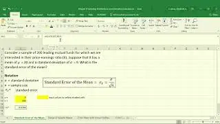 Excel Tutorial: Calculating Standard Error of the Mean in Excel