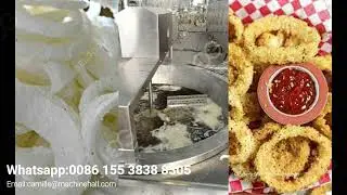 Flour Coated Onion Rings Frying Line