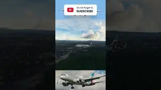 DANGEROUS LANDING: Euro wings A320 at LINZ Airport #shorts #aviation