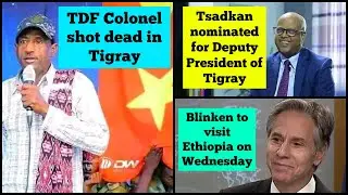 TDF Colonel shot dead in Tigray | General Tsadkan nominated for Deputy President | Blinken Ethiopia