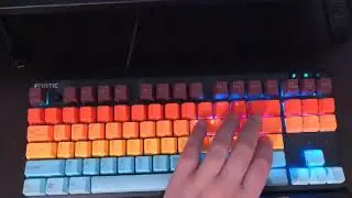 Fanatic mini streak Cheery MX Red Silent RGB  with Taihao Hawaii keycaps