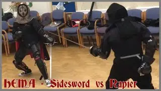517 - HEMA Sparring - Sidesword vs Rapier (Steel) - Highlights