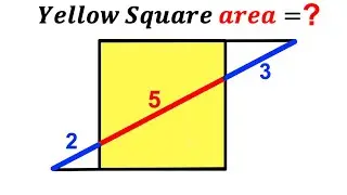 Can you find area of the Yellow shaded Square? | (Triangle) | #math #maths | #geometry