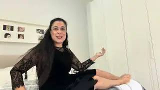 4K  SaraFrancy indossa autoreggenti ricamate 