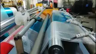 Heat insulation material bubble wrap film lamination machinery