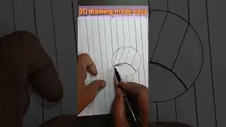 How to drawing 3D floating hole #Shorts