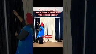 How to use an EXTENSION for your backdrop crossbar #pipeanddrape #backdrop #youtubeshorts #howto