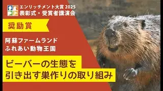 【エンリッチメント大賞2025表彰式・受賞者講演会】奨励賞　阿蘇ファームランド ふれあい動物王　「ビーバーの生態を引き出す巣作りの取り組み」