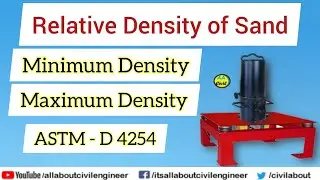 Relative Density of Sand | Minimum Density | Maximum Density | ASTM D 4254 |All About Civil Engineer