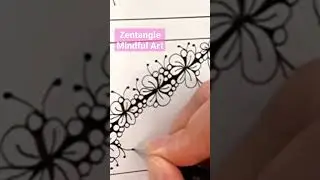 Zentangle Pattern - Mindful Art #shorts #zentangle #zentangleart #zentanglepatterns #mindfulart