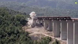 Autostrada Salerno-Reggio Calabria - Demolizioni campate viadotto Italia