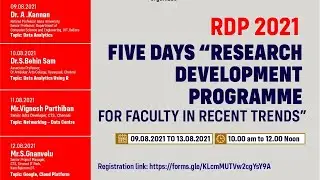 Five Days Research Development Programme for Faculty in RECENT TRENDS