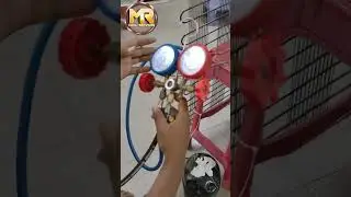 #vacuum with compressor how to vacume with compressor #airconditioner #telugu
