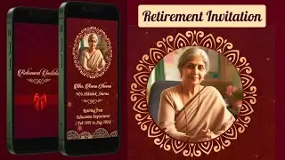 Retirement Invitation Video | Personalized Digital Invite for WhatsApp | Design Code - R247898