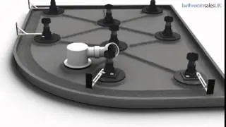 Offset Left Handed Quadrant Shower Tray (with Optional Riser Kit)