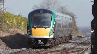 2 x Irish Rail 22000 Class Intercity Trains - Kildare Station