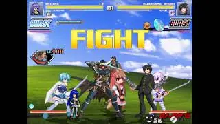 【MUGEN】黒神めだか(操作) & 伊達政宗 & 美樹さやか VS 球磨川禊(CV:フブキ) & ネプテューヌ & 泉戸ましろ